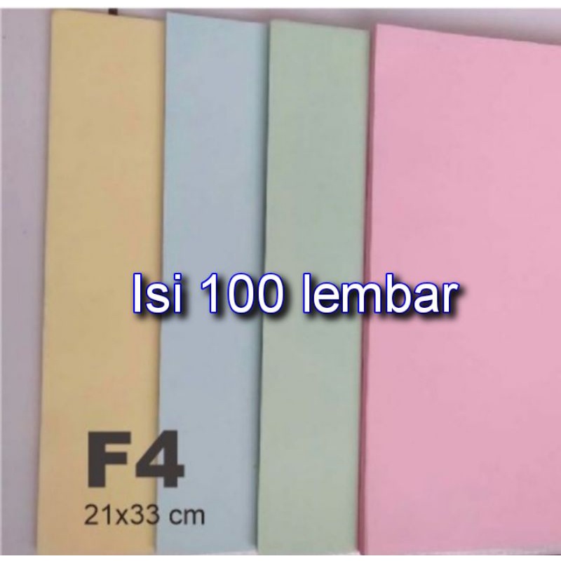 

kertas Dorslag warna F4 isi 100 lembar