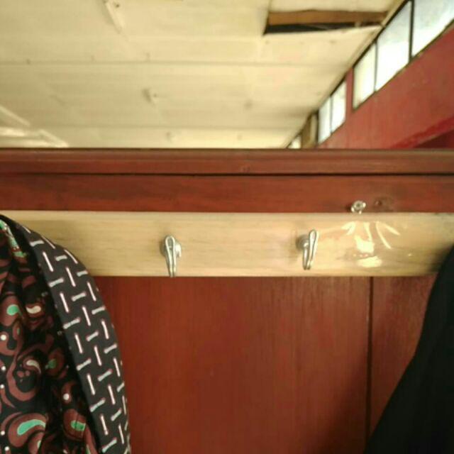 Gantungan Baju Cantol / Gantungan Baju Dinding Tempel / Cantolan Baju/ Gantungan Cantol Kayu 5 Kait