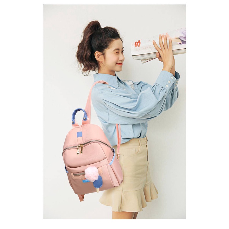 TAS RANSEL BACKPACK WANITA FASHION KOREA IMPORT 3018 ANTI AIR SEKOLAH KULIAH KERJA TERBARU MODEL FASHION WEEK JAKARTA