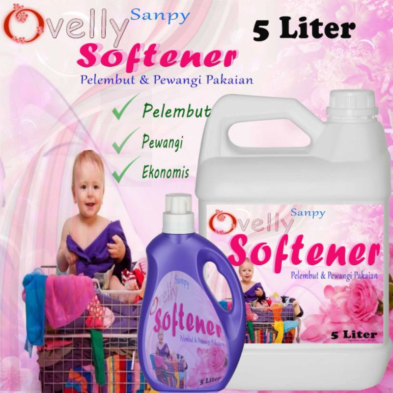 Softener 5 LITER OVELY pelembut dan pewangi pakaian 5 Liter wangi bunga segar