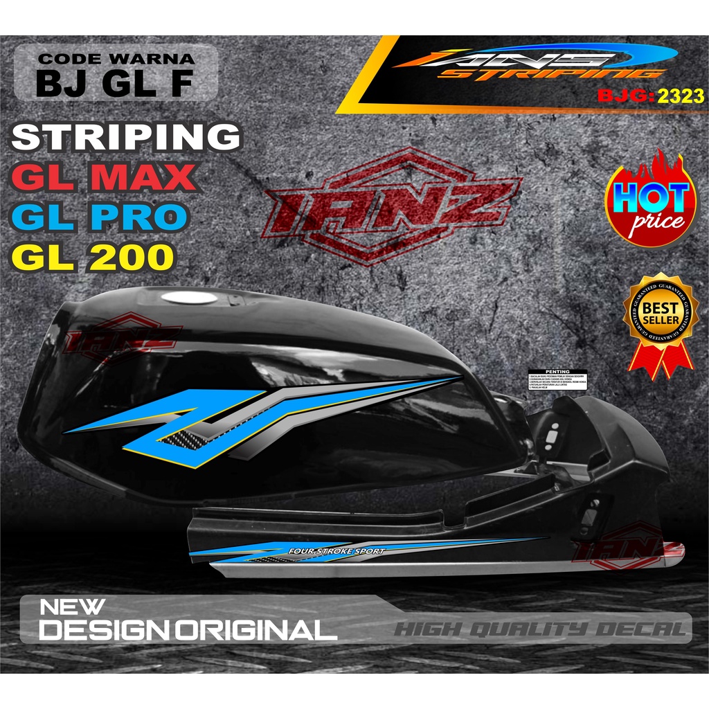 TERMURAH STRIPING GL MAX GL PRO TERBARU / VARIASI STIKER GL TERMURAH / COSTUM STRIPING GL MAX / STIKER MOTOR