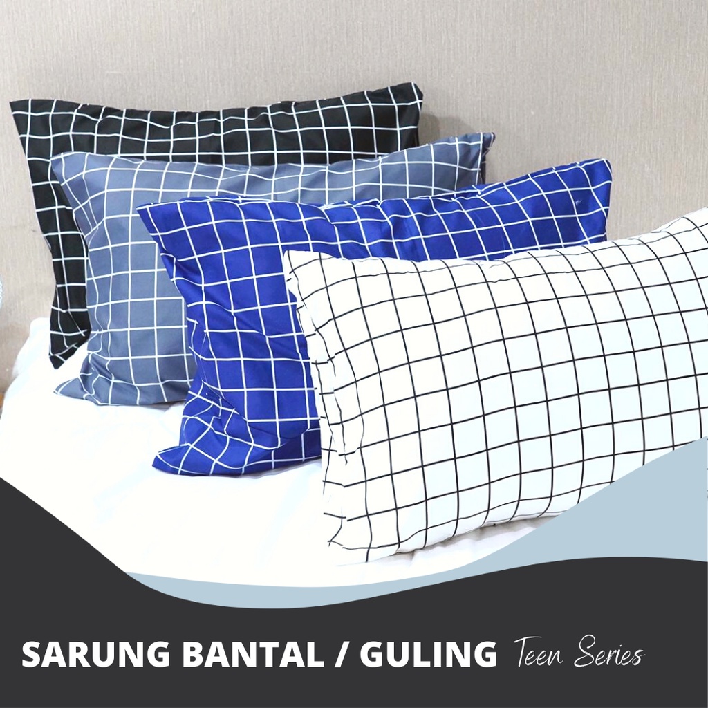 Sandy Collection - Sarung Bantal Kotak- Sarung Guling Kotak - Sarban 45 X 70cm - Sargul 35 X 100cm Teen Series