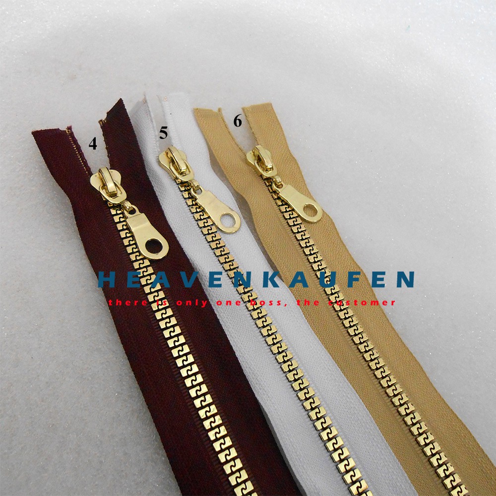 Resleting Zipper 100 cm (1 Meter) Vislon Variasi Gold Muda Kode B Untuk Resleting Abaya Gamis Dll