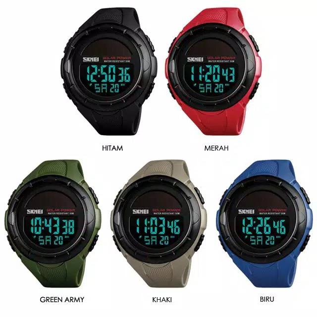 SKMEI 1405 ORIGINAL Jam Tangan Pria SKMEI Digital LED Solar Charge