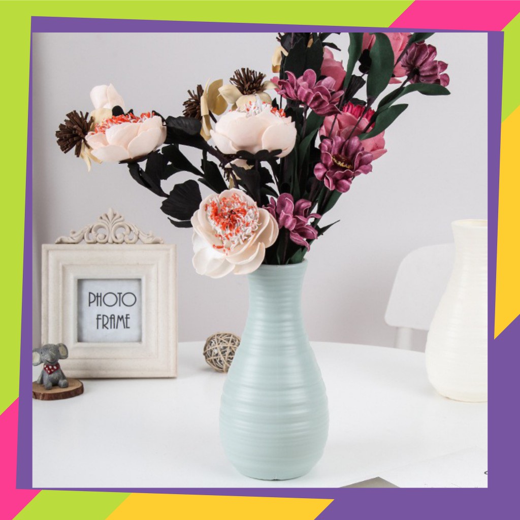 1295 / Pot bunga plastik model Kendi / Vas bunga plastik gaya Nordic / Pot bunga tanaman Artificial