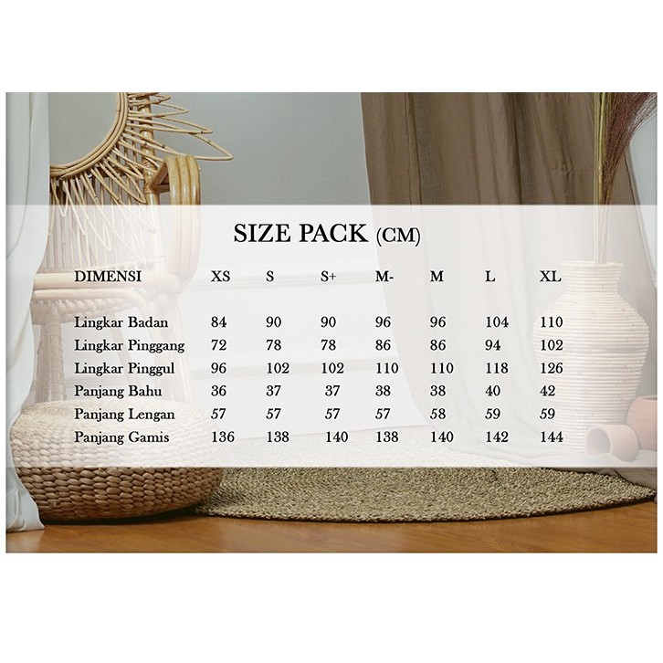 Panduan size lengkap Tuneeca TLF