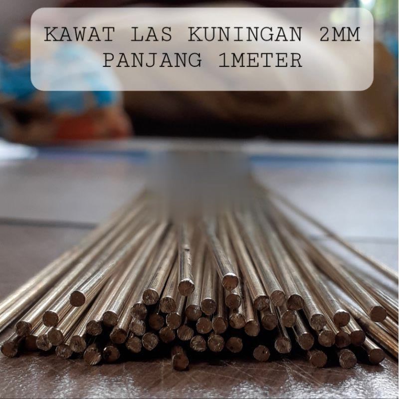 kawat las kuningan 2mm panjang 1meter