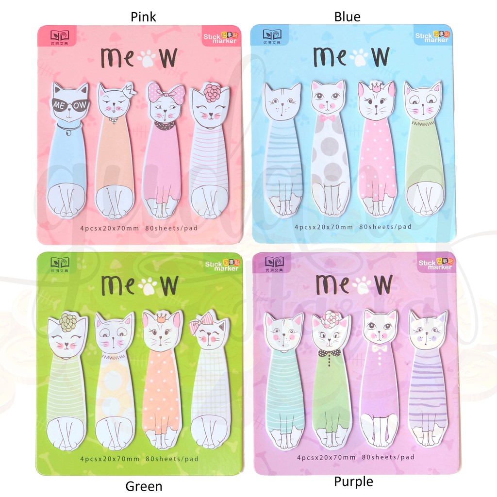 Sticky Notes Kucing Lucu Unik Memo Cat Note GH 301180