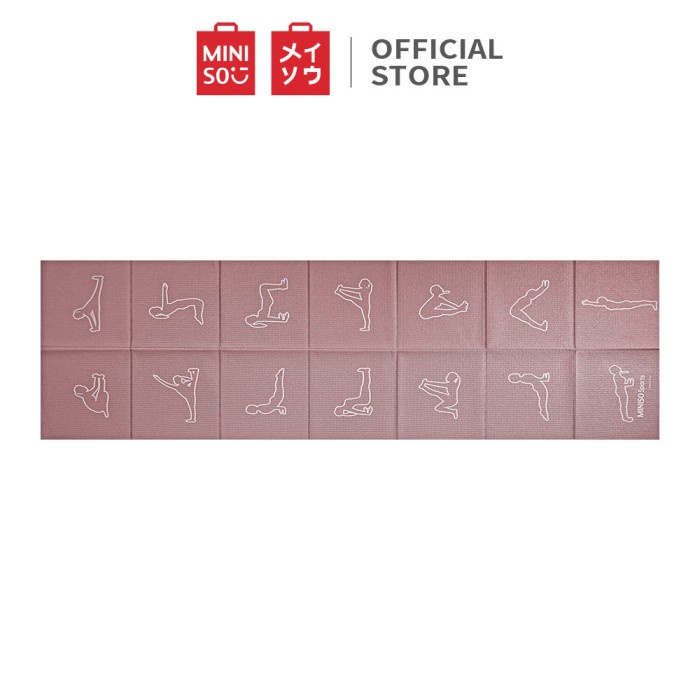 mat-yoga- miniso matras yoga lipat 3mm rumah mode lipat yoga mat mudah dibawa - ungu -yoga-mat.