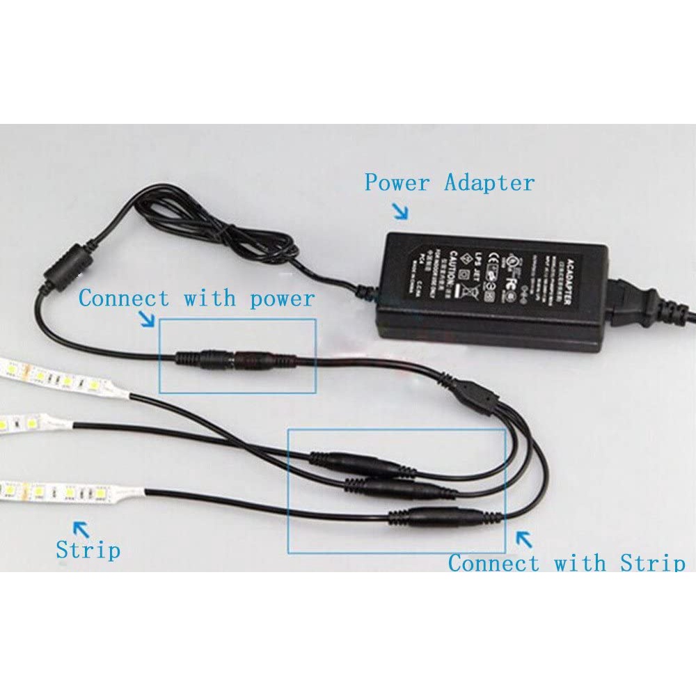 Kabel Jack DC Adaptor Cumi Cabang Splitter 4 Untuk CCTV - LED - DLL