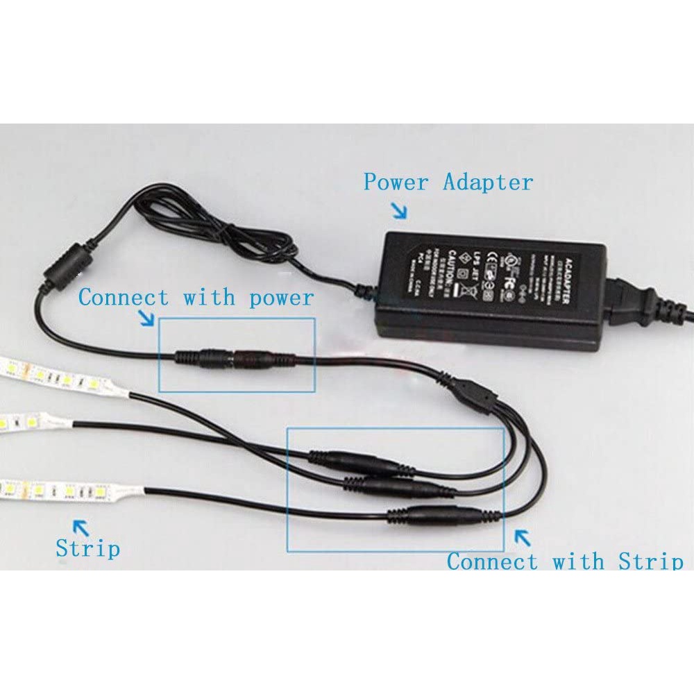 Kabel Jack DC Adaptor Cumi Cabang Splitter 8 Untuk CCTV - LED - DLL