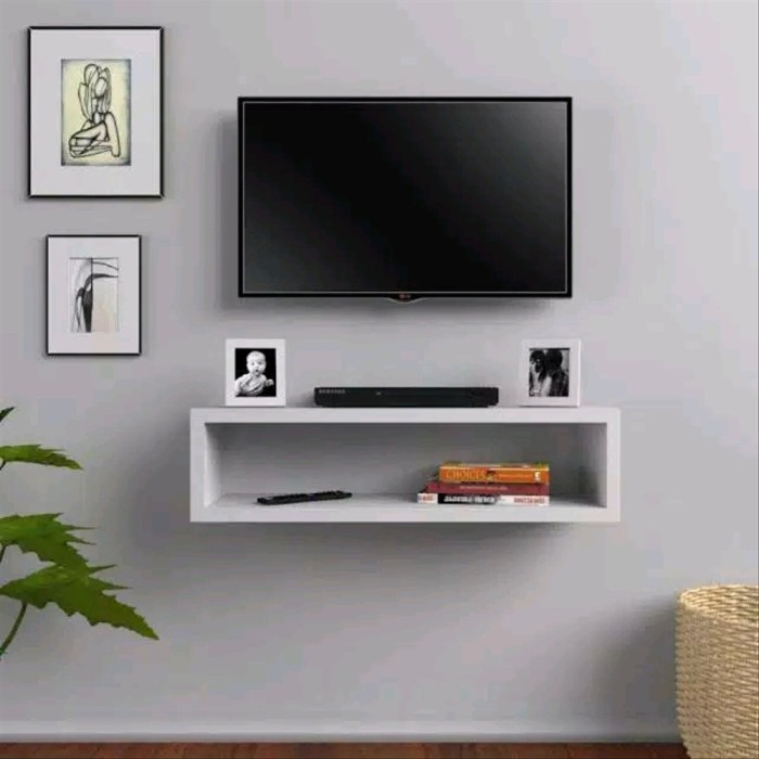 RAK DINDING KOTAK MINIMALIS Rak Persegi Hiasan Gantung Rak Buku Melayang Serbaguna