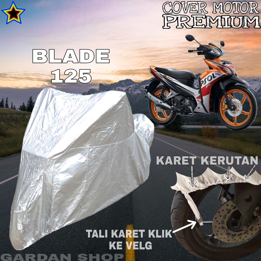 Sarung Motor BLADE 125 SILVER POLOS Body Cover Penutup Motor Blade PREMIUM