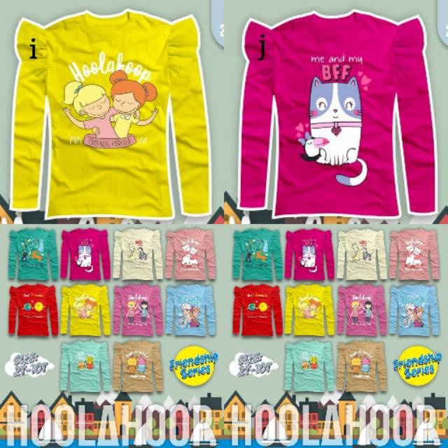 KAOS ANAK CEWE HOOLAHOOP RAMPLE TANGAN