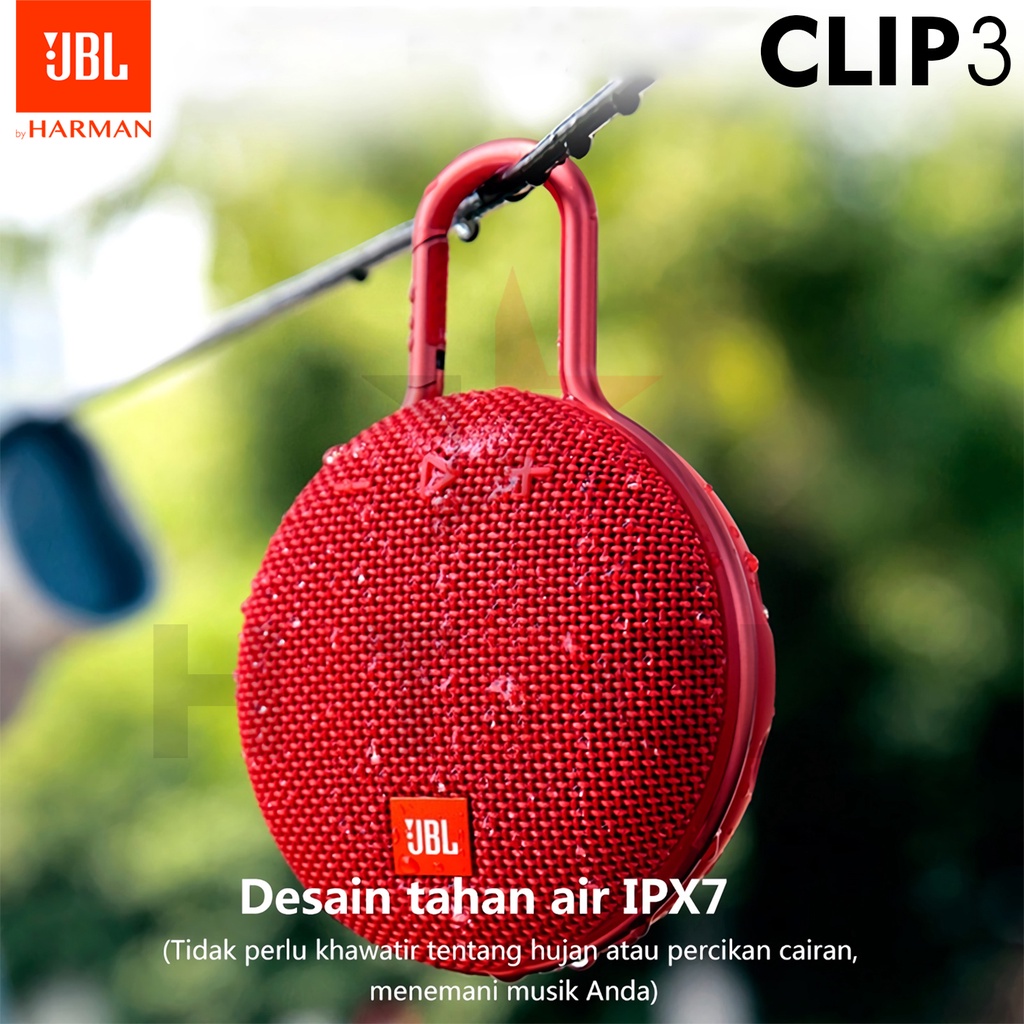 Speaker Portable JBL CLIP3 Wireless Bluetooth JBL Clip3 IPX7