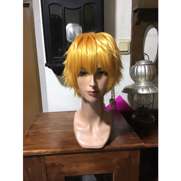 Denji Chainsaw Man wig cosplay blonde gold
