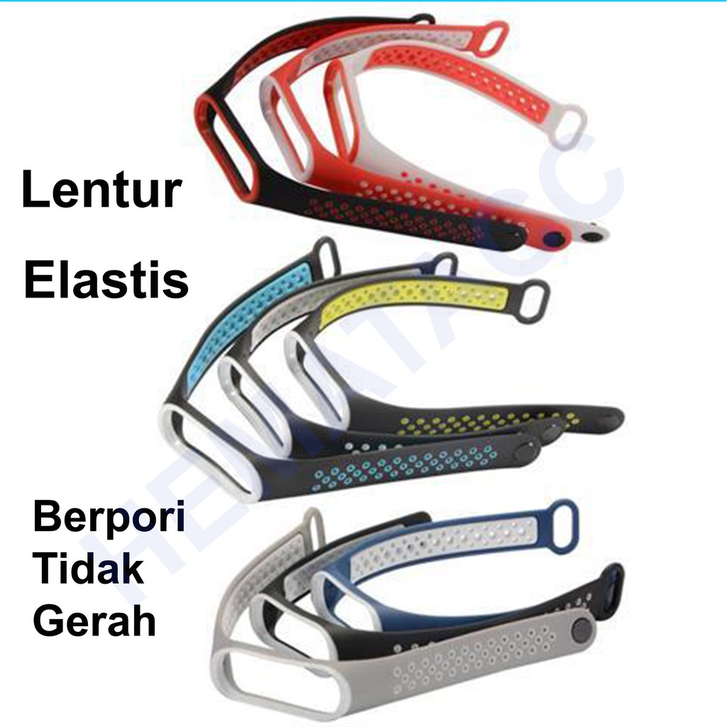 Sporty Strap Mi Band 4 / Mi Band 3 / M6 M5 M4 M3 Tali Jam Sport Xiaomi Mi Band OASE Sneakers-7