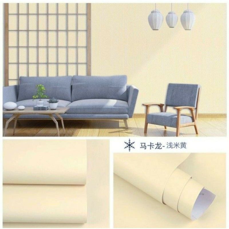 ( BELI 4 GRATIS 2 Promo Spesial )Terlaris Wallpaper Sticker Murah Wallpaper Dinding Ruang Tamu Motif Polos Abu Tua | Hitam | Navy Pastel Bunga Batik Salur Batu Bata 3D Segitiga Daun Ungu Biru Hijau Kuning Merah Coklat Cream Putih-Cream