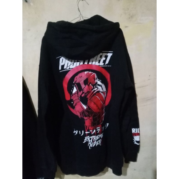HOODIE | PROSTREET | RED SAMURAI | BLACK | ORIGINAL | SECOND