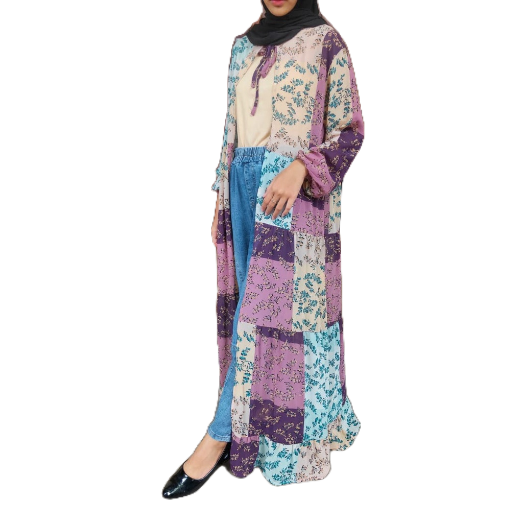 Long Outer Ceruty Panjang Motif Premium