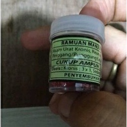ramuan herbal kapsul pil merah asam urat kronis rematik Nyeri Sendi Sakit Pinggang Pinggul Punggung 