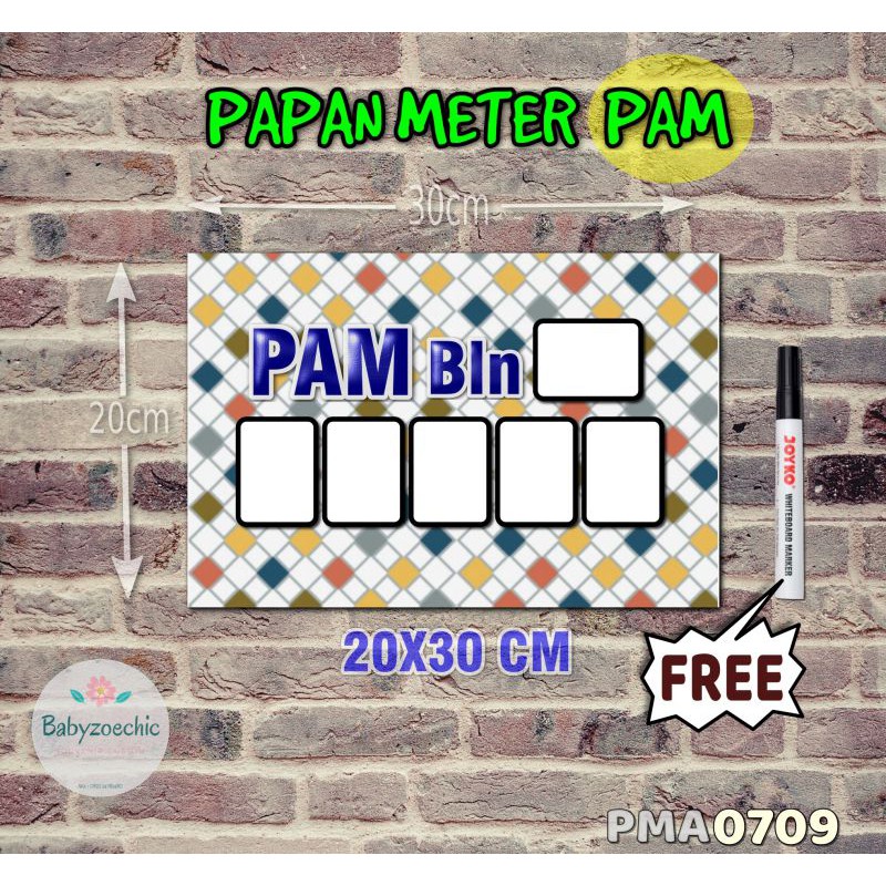 

Zoe Papan Meter Listrik PLN PAM motif Unik - Pastel 09