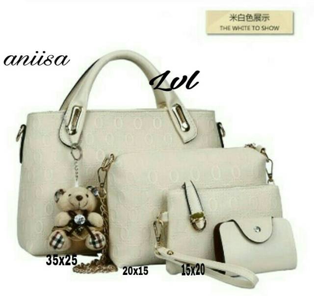 Fashion handbag 4in1 aniisa/fashion wanita /tas handbag 1set murah