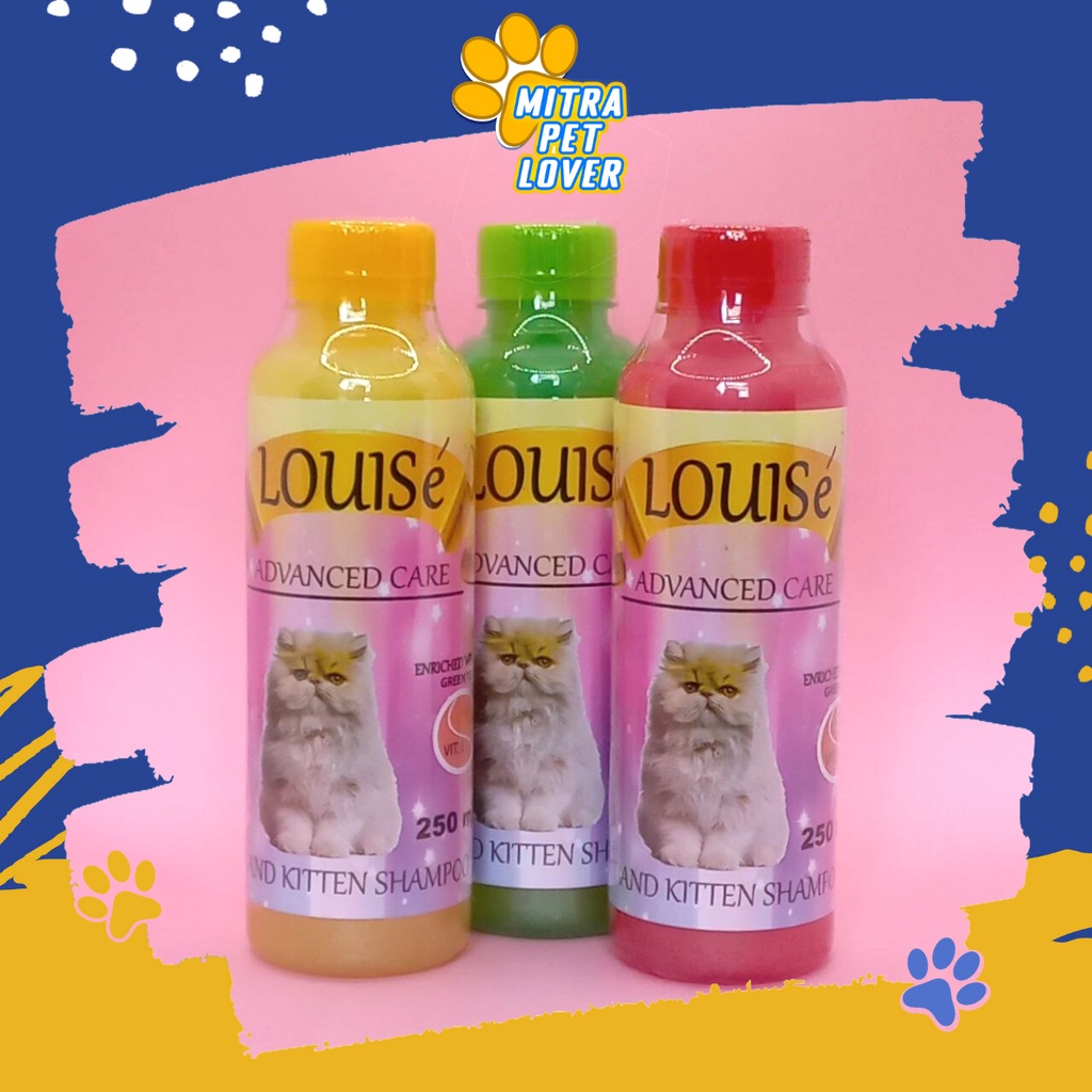 SHAMPO KUCING - LOUISE CAT SHAMPOO 250 ML ORIGINAL - MELEMBUTKAN MENGUATKAN BULU KUCING KITTEN KITY JADI WANGI SEHAT - LOUISECAT - PET ANIMAL HEALTHCARE AND VETERINARY TAMASINDO OBAT KESEHATAN DAN VITAMIN TERNAK HEWAN BINATANG PELIHARAAN MITRAPETLOVER