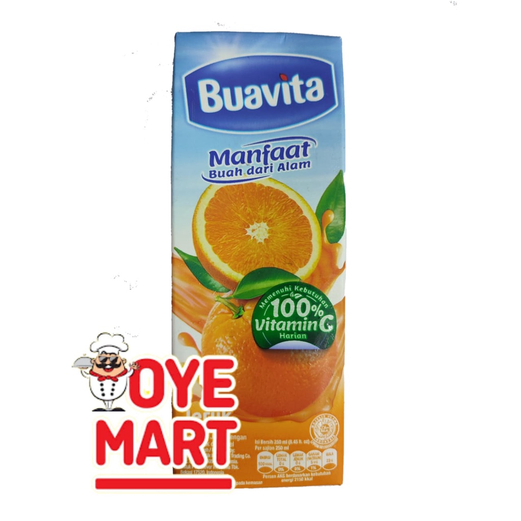 BUAVITA JUICE ORANGE 250ML / JUS BUAH RASA JERUK