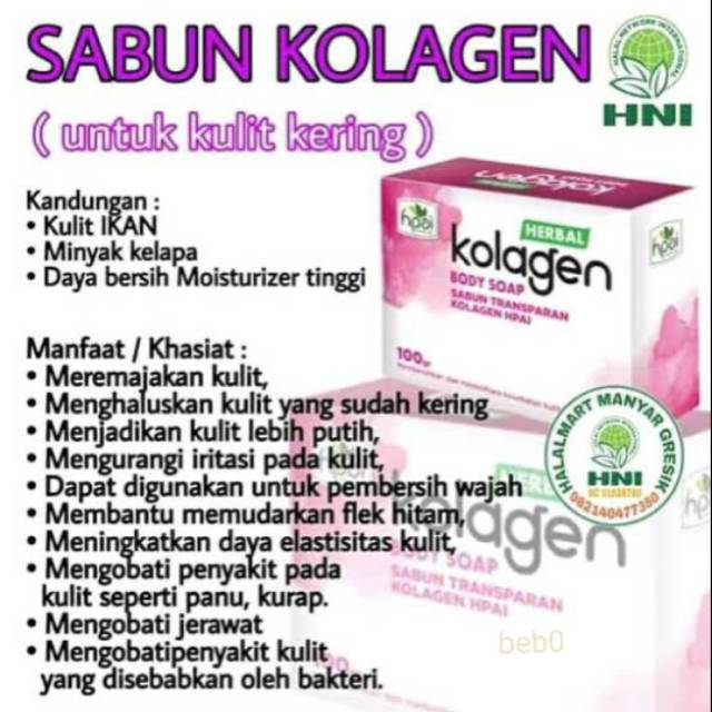 Bpom Sabun Kolagen Hpai Hni Indonesia