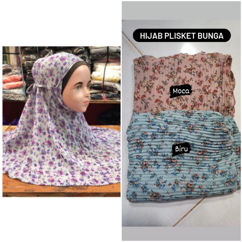 hijab anak plisket motif#terbaru#terlaris✔️