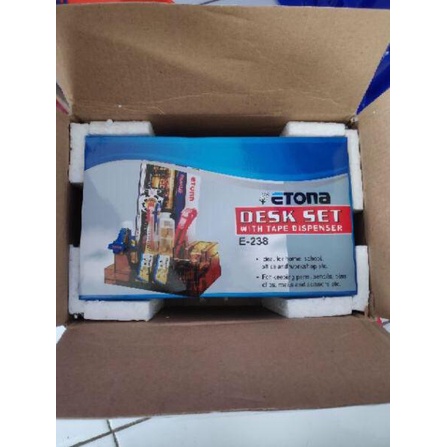 

Promo dp Deskset / tempat simpan atk di meja ETONA E 238 ada dispenser isolasi packing double dus TF
