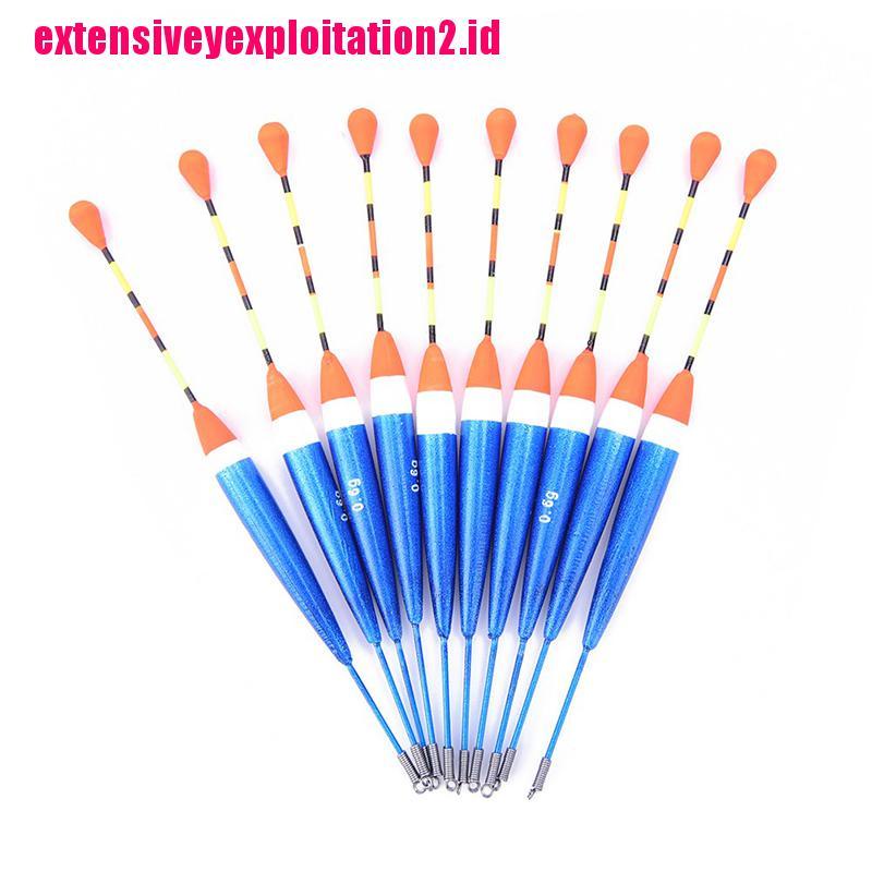 &lt; E2id &amp; &gt; 10pcs Pelampung Pancing Beragam Ukuran Untuk outdoor