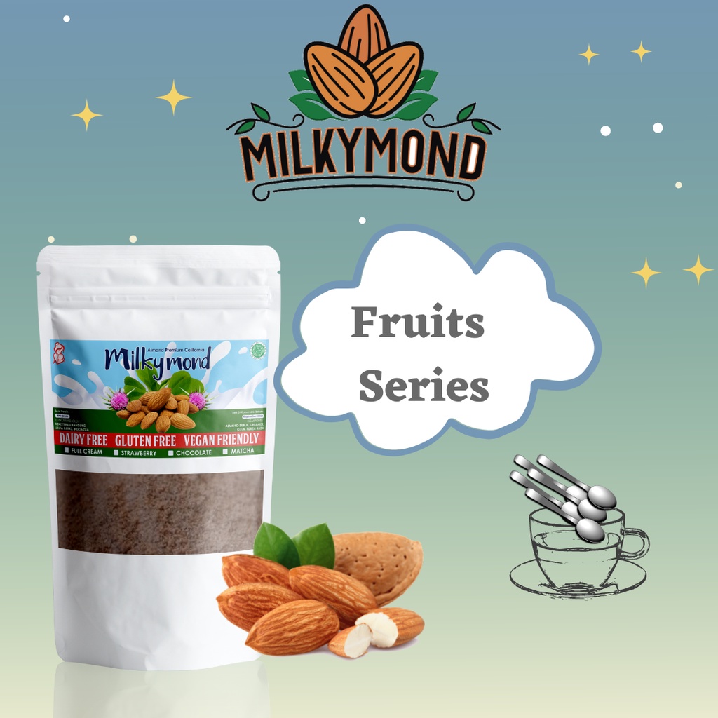 [BUY 2 GET 1 FREE] Susu Almond Premium MILKYMOND Milky Almond 180 Gram 22 Variant Fruits Susu Buah