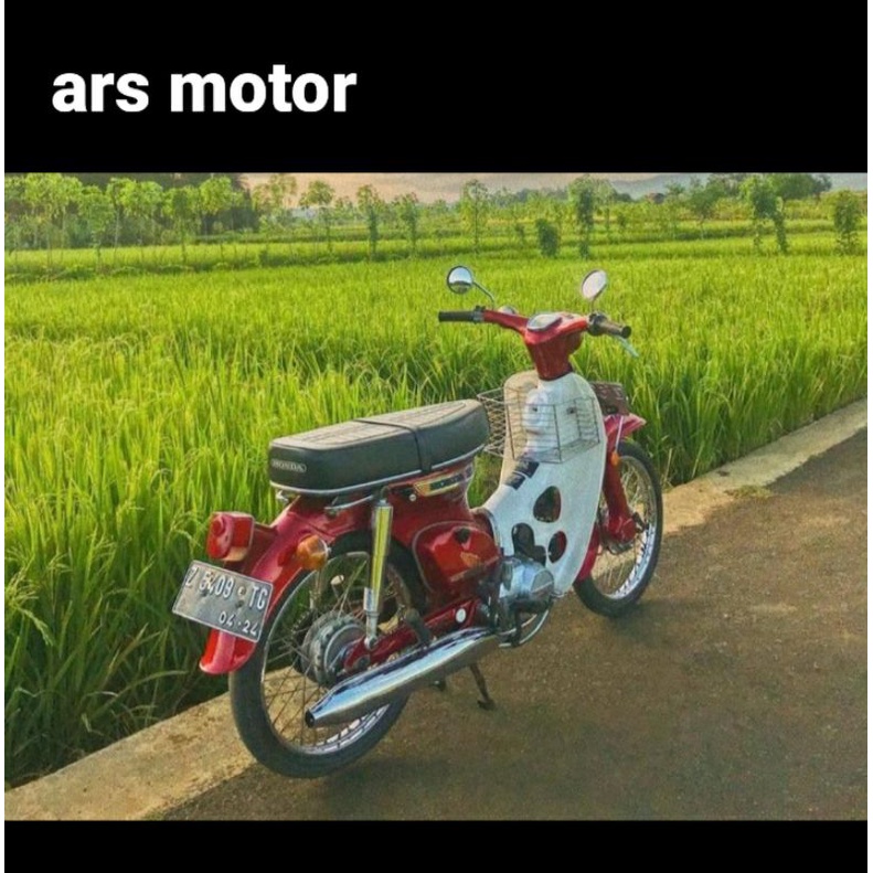 spion bulat honda yamaha dan suzuki full besi crome spion scoopy fazzio c70 cb dll-4