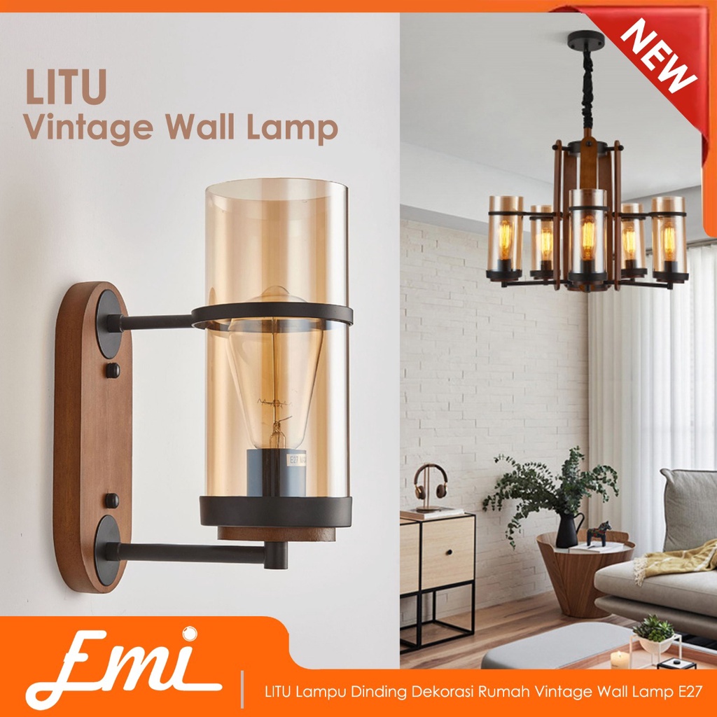 LISA Lampu Dinding Dekorasi Rumah Vintage Wall Lamp E27 - WA315