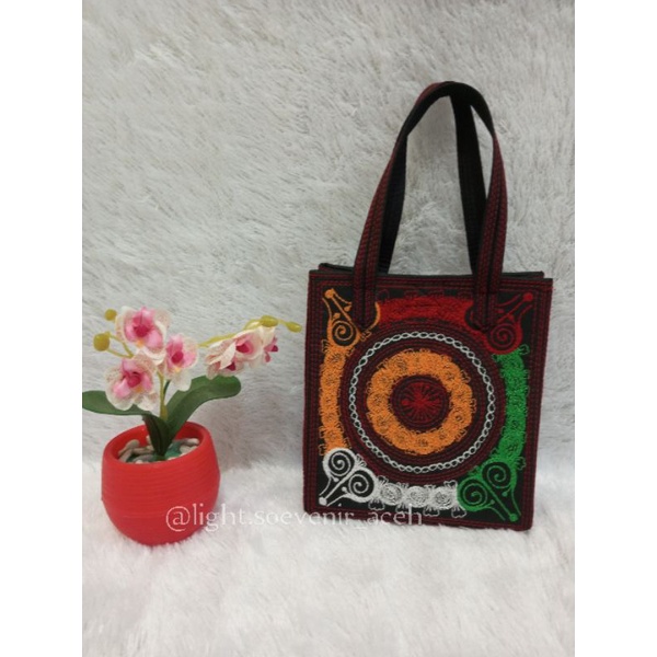 TOTE BAG ACEH KECIL/TOTE BAG WANITA KHAS ACEH/TAS WIRID ACEH/SOUVENIR PERNIKAHAN