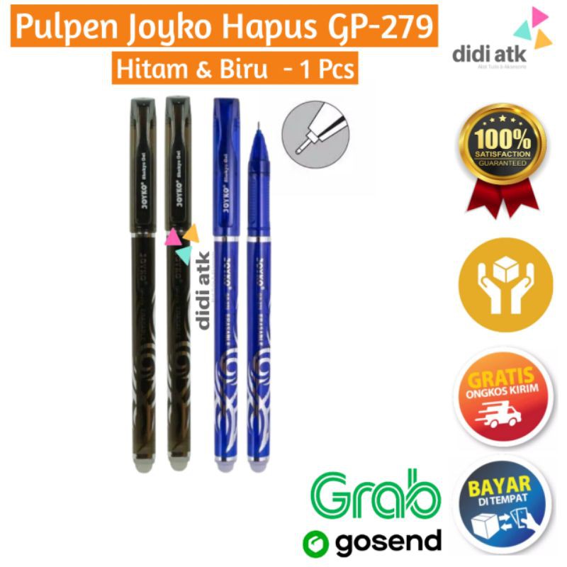 

Ecer 1 (Satu) Pulpen / Pena / Pen Hapus Joyko GP-279 Biru / Erasable Pen Shokyo