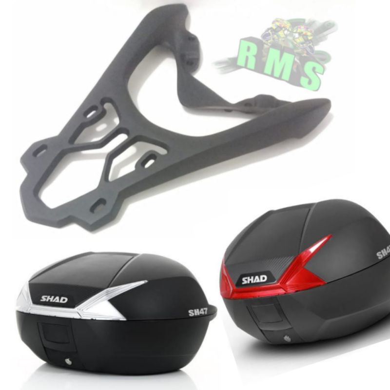 PAKETAN BOX MOTOR NMAX BOX SHAD SH 47 LITER + BREKET BRACKET BOX BINTANG NMAX OLD / NMAX NEW SHAD 47