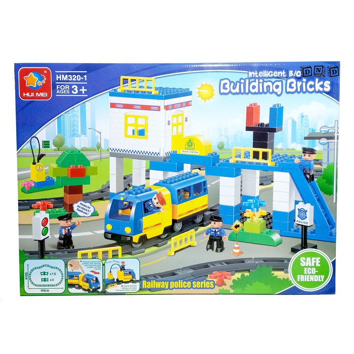 Mainan Anak Laki Laki - Building Block Railway Police Series Lego Duplo Polisi