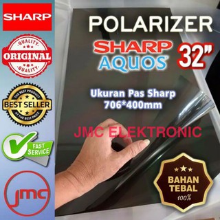 POLARIZER LCD TV SHARP AQUOS 32 INCH 0 DERAJAT POLARISER POLARIS 32 INC LAPISAN LUAR TV SHARP AQUOS