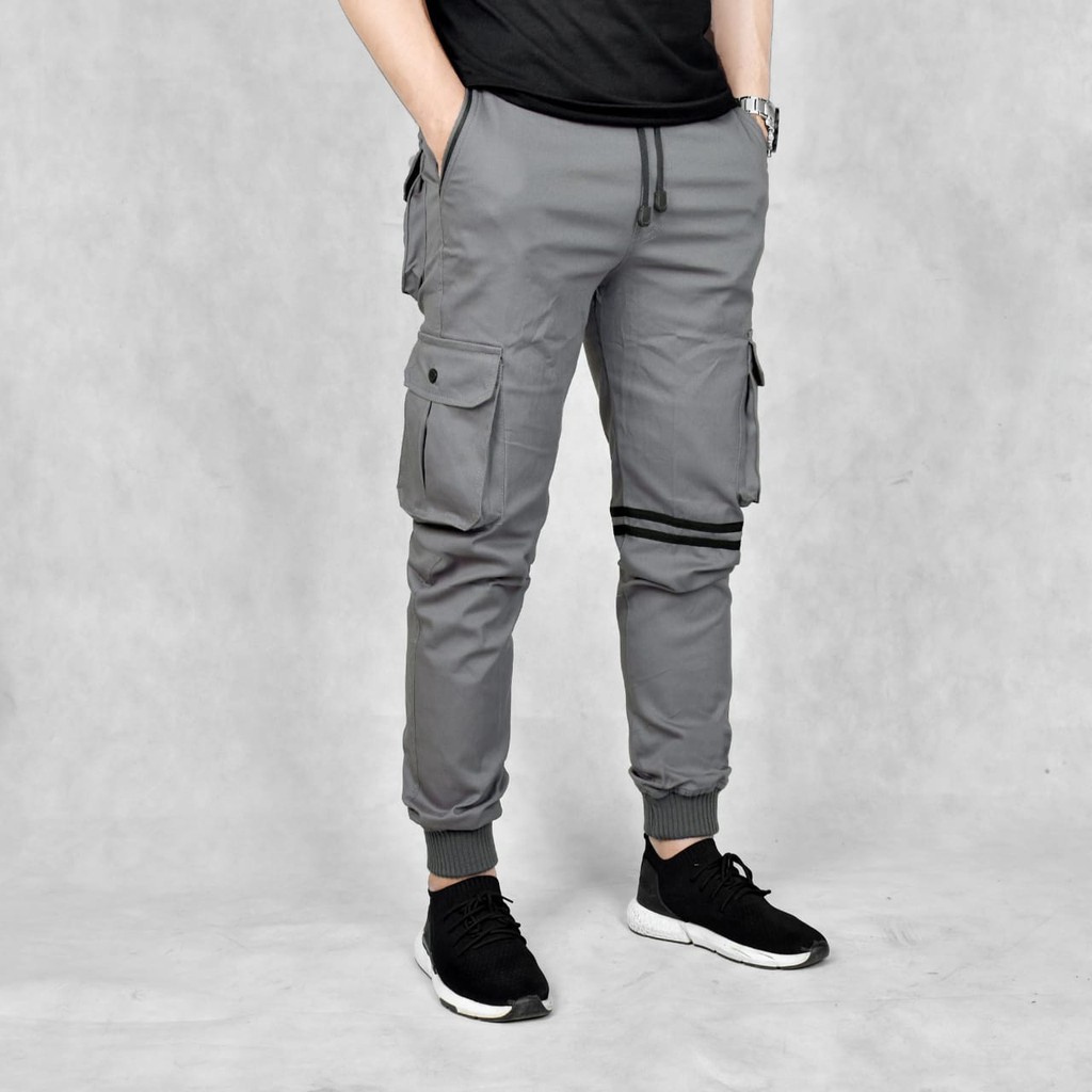 CELANA CARGO JOGGER STRIPE | CELANA PANJANG JOGER PRIA CELANA GUNUNG PDL TRAVELING HIKING LIST