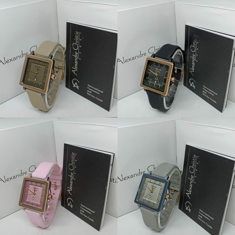 Jam Tangan Wanita Alexandre Christie 2997 AC2997 AC 2997 Tali Karet / Rubber