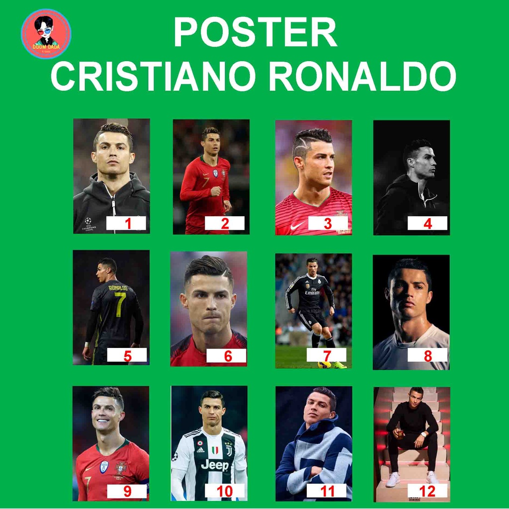 POSTER CRISTIANO RONALDO / POSTER LIONEL MESSI / POSTER NEYMAR JR FOOTBALL PLAYER
