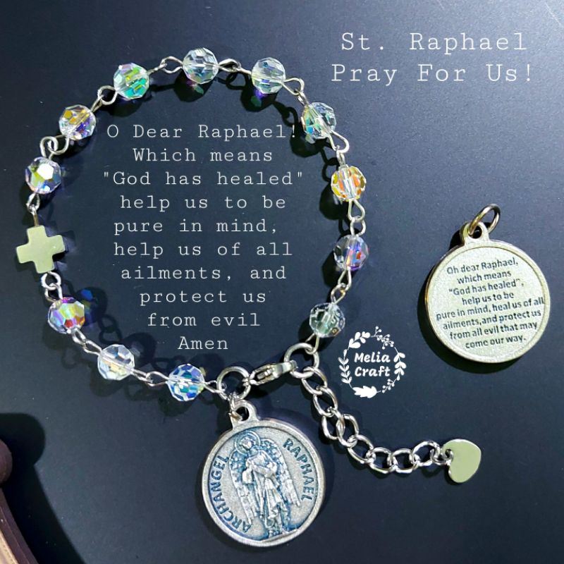 Gelang Rosario Malaikat Rafael Kristal Swarovski