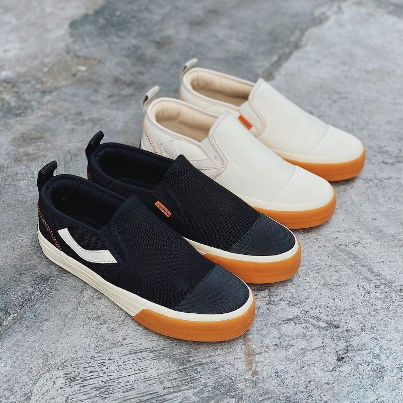 Sepatu Slip On Lokal Slip On Ventela Armor Black Natural Slip On Ventela Armor Cream | ORIGINAL VENT
