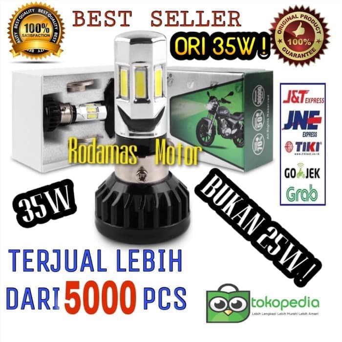Lampu Motor LED 6 Sisi RTD 35WATT 3 Sisi RTD 30WATT ORIGINAL - Putih 3 SISI