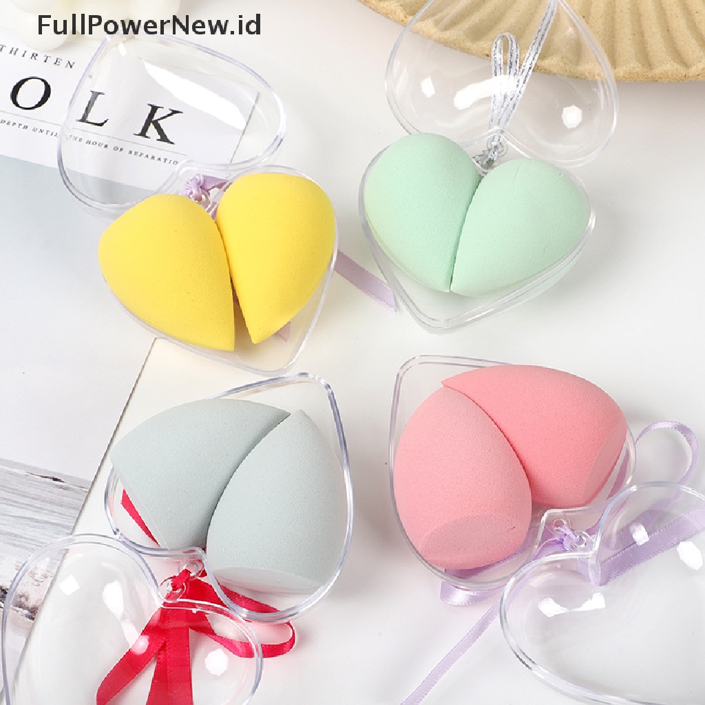 (Full) 2pcs / Set Spons Beauty Blender Bentuk Telur