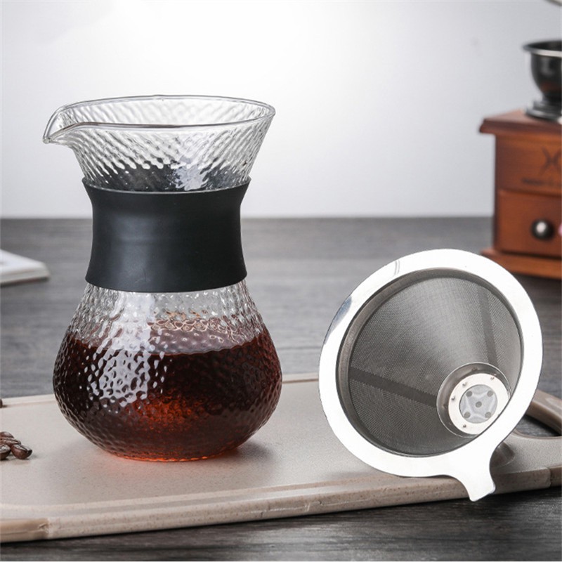 COD Teko Kopi 400ml Dengan Filter Coffee Maker Pot V60 Drip Kettle