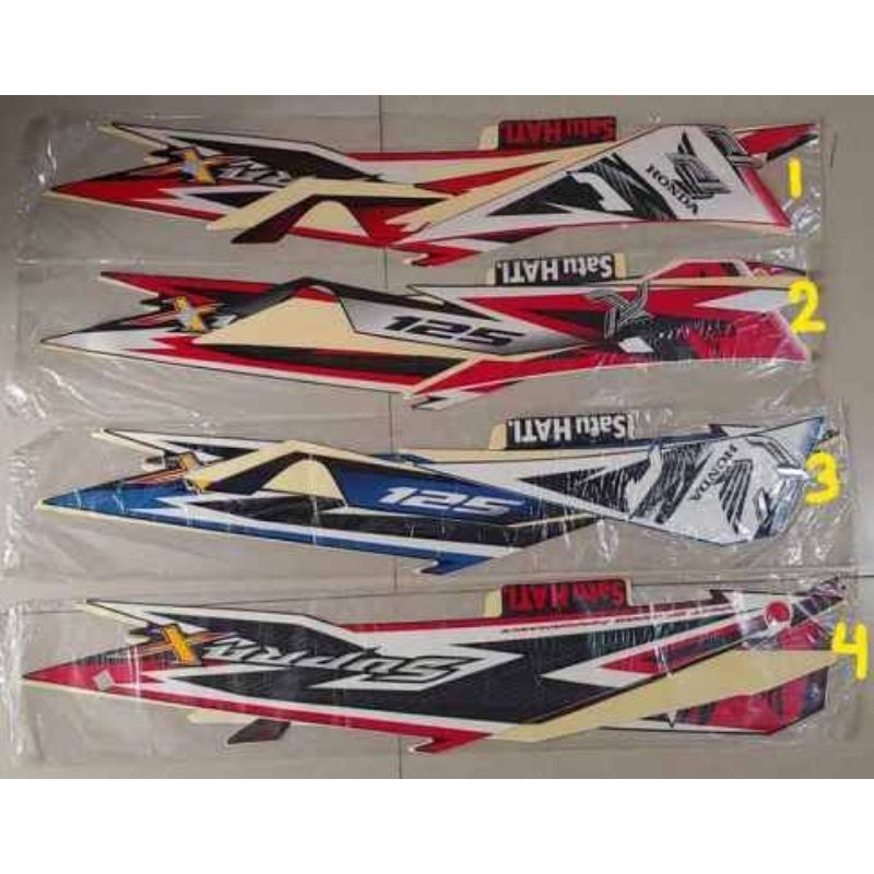 SETIKER STIKER STRIPING SUPRA X 125 TH 2008